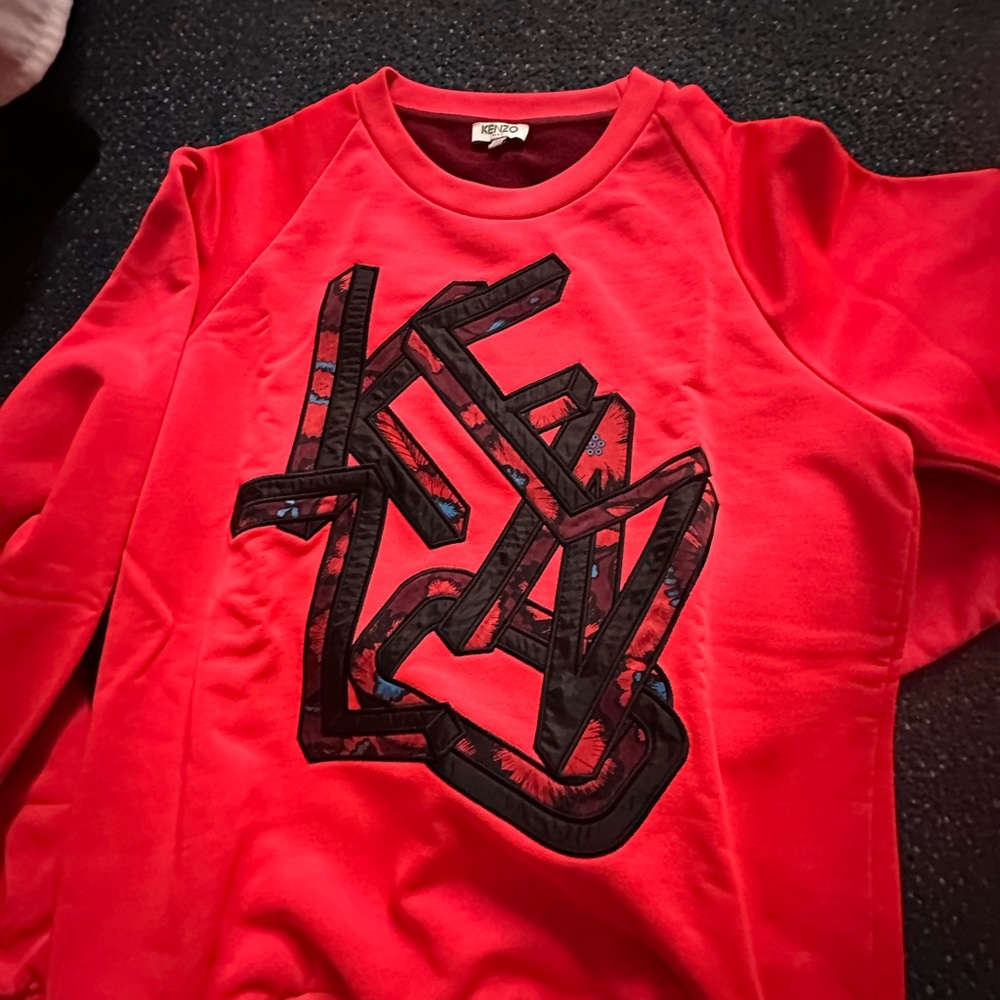 KENZO bright pink red Graphic Sweatshirt